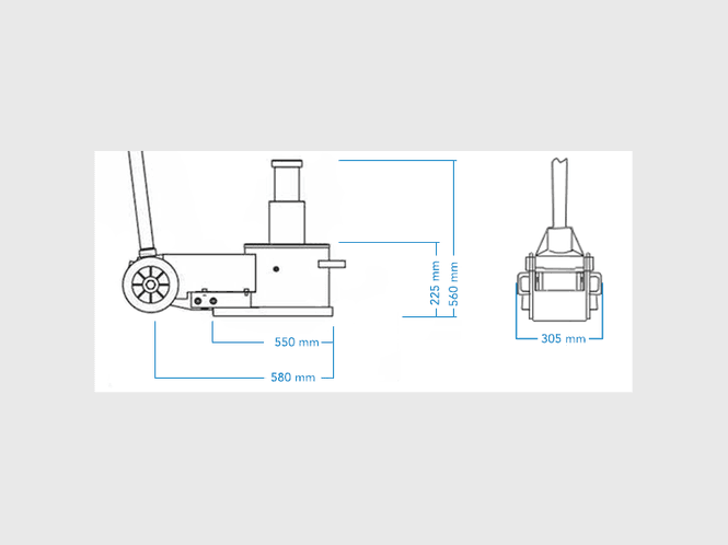 Hovedbilde Luft hydraulisk jekk på hjul 22T 60069-WW