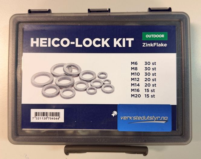 Hovedbilde Sortimentskoffert Heico Skiver ZinkFlake 160stk