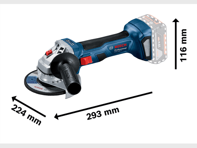 Hovedbilde Bosch Vinkelsliper GWS 18V-7 125mm Solo i koffert
