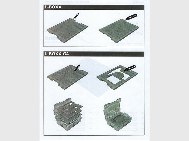 Hovedbilde Innlegg til L-Boxx for selv kutting / tilpasning 6 lag med kniv 98x420x311. 1000011101