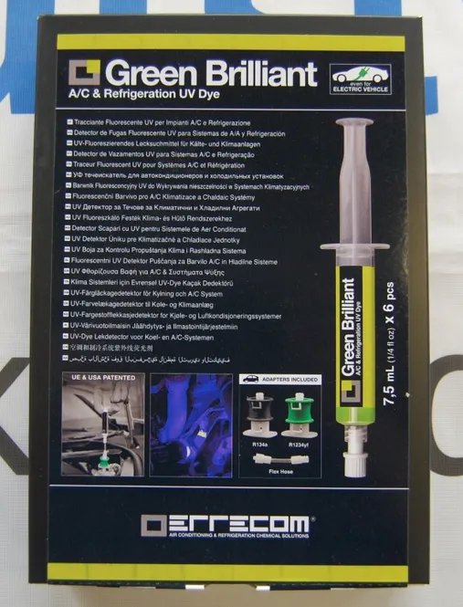 Hovedbilde Green Brilliant 6 sprøyter 7,5ml for R134a/R1234yf med 2 adaptere
