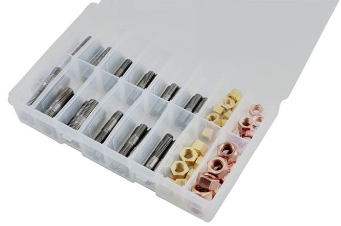 Hovedbilde Manifold bolter og muttere sett M8 og M10 100 deler 37657