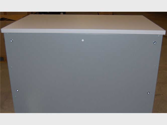 Hovedbilde Verkstedskap med 4 skuffer grå/blå 1020x685x1020