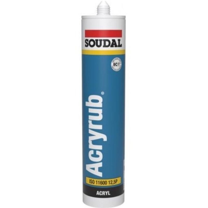 Fugemasse Akryl acryrub 310ml Hvit Soudal