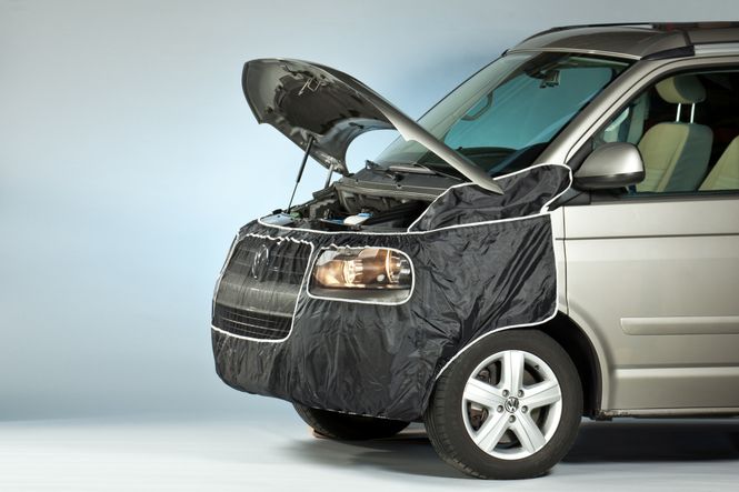 Hovedbilde Front beskyttelsestrekk for VW T5, T6 og andre varebiler.