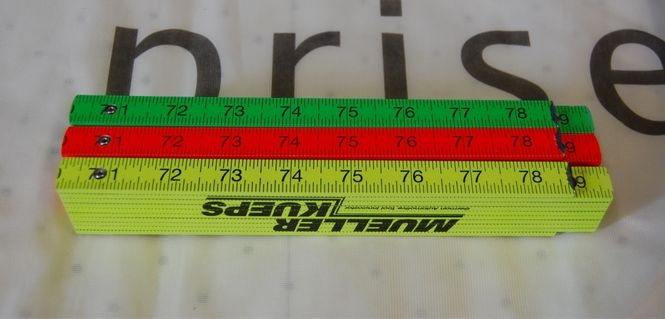 Hovedbilde Müller meterstokker 3 stk Neonfarget 2 meter 905 033